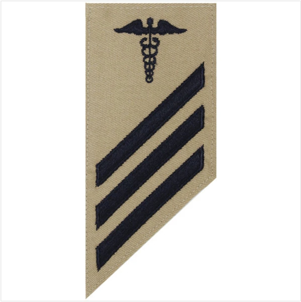 GENUINE U.S. MC E-3 COMBO RATE: HOSPITALMAN ON KHAKI