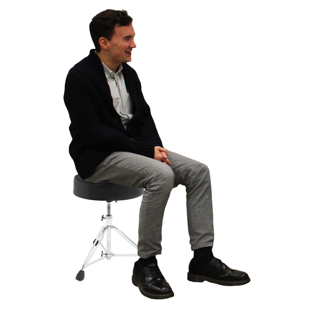 Drum Throne Padded Comfortable 220.46lbs Capacity Drummer Stool Adjustable Chair