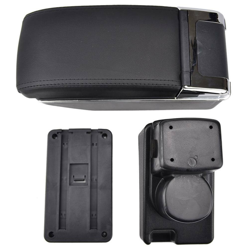 For 2002-2008 Honda Fit/Jazz Leather Central Console Armrest Storage Compartment
