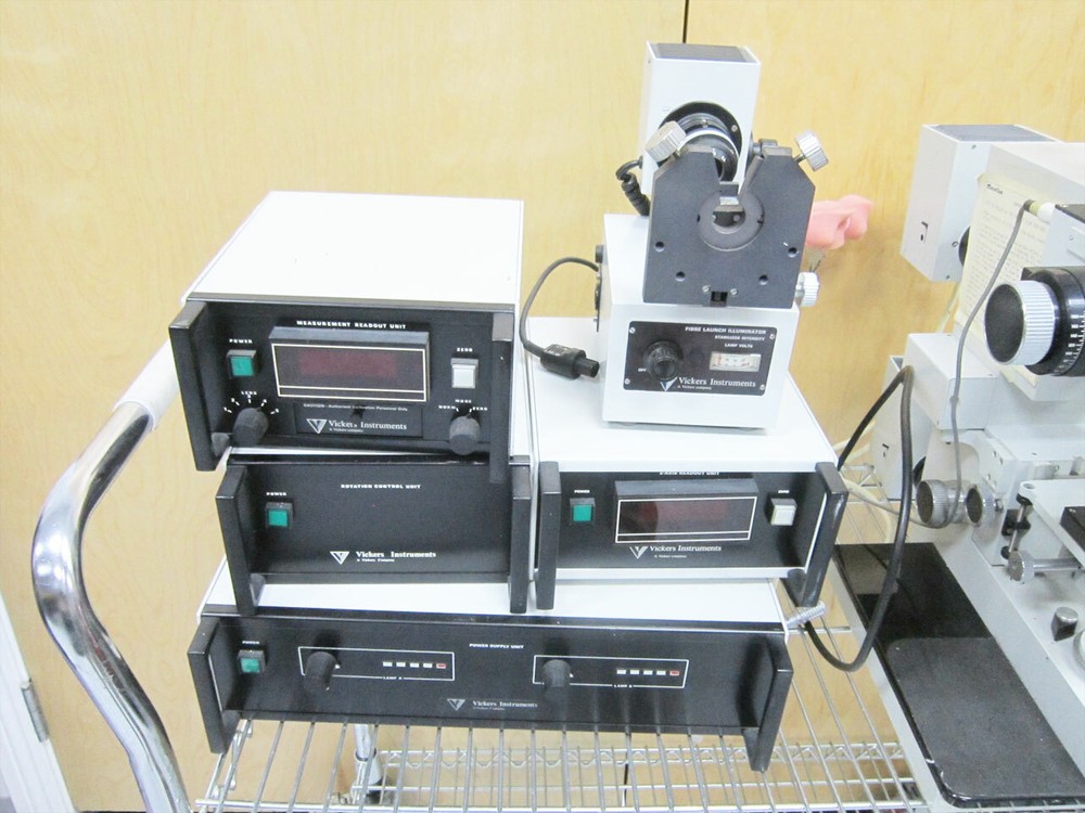 VICKERS INSTRUMENTS MICROCAM FIBRE LAUNCH ILLUMINATOR MICROSCOPE