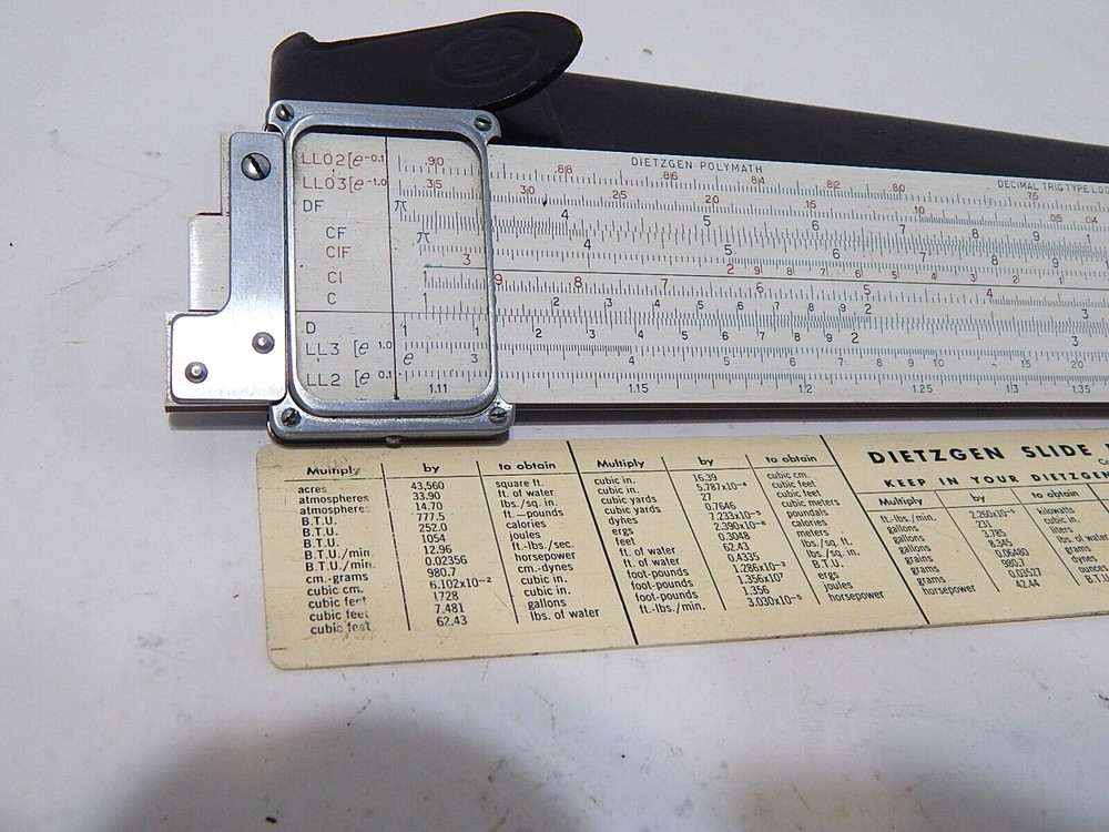 DIETZGEN POLYMATH 1733 TRIG LOG RULE