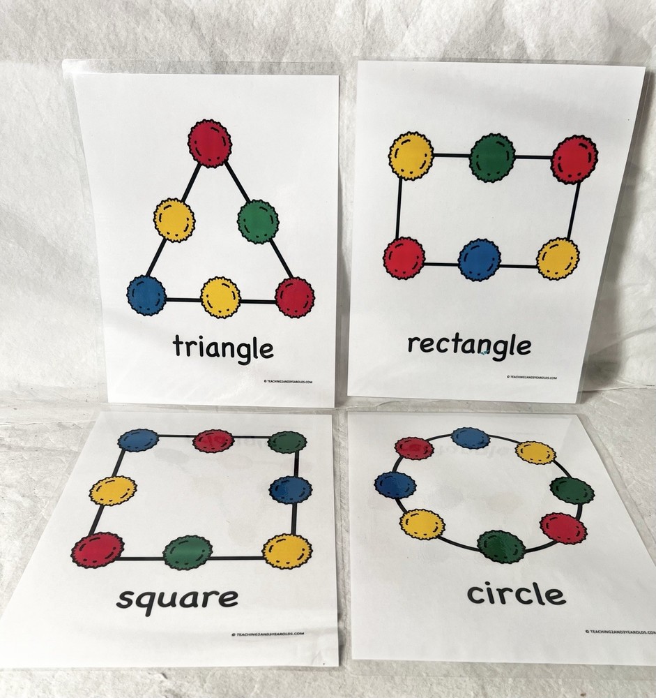 Preschool/ homeschool shape creating sheets (B)
