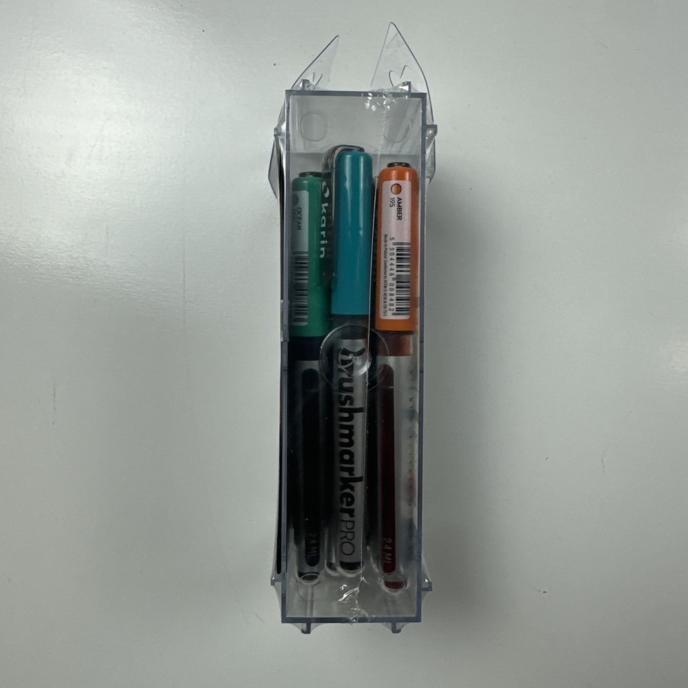 Brushmarker Pro 12pc Basic Colors brush tip markers Set, Blendable, Water-Bas...