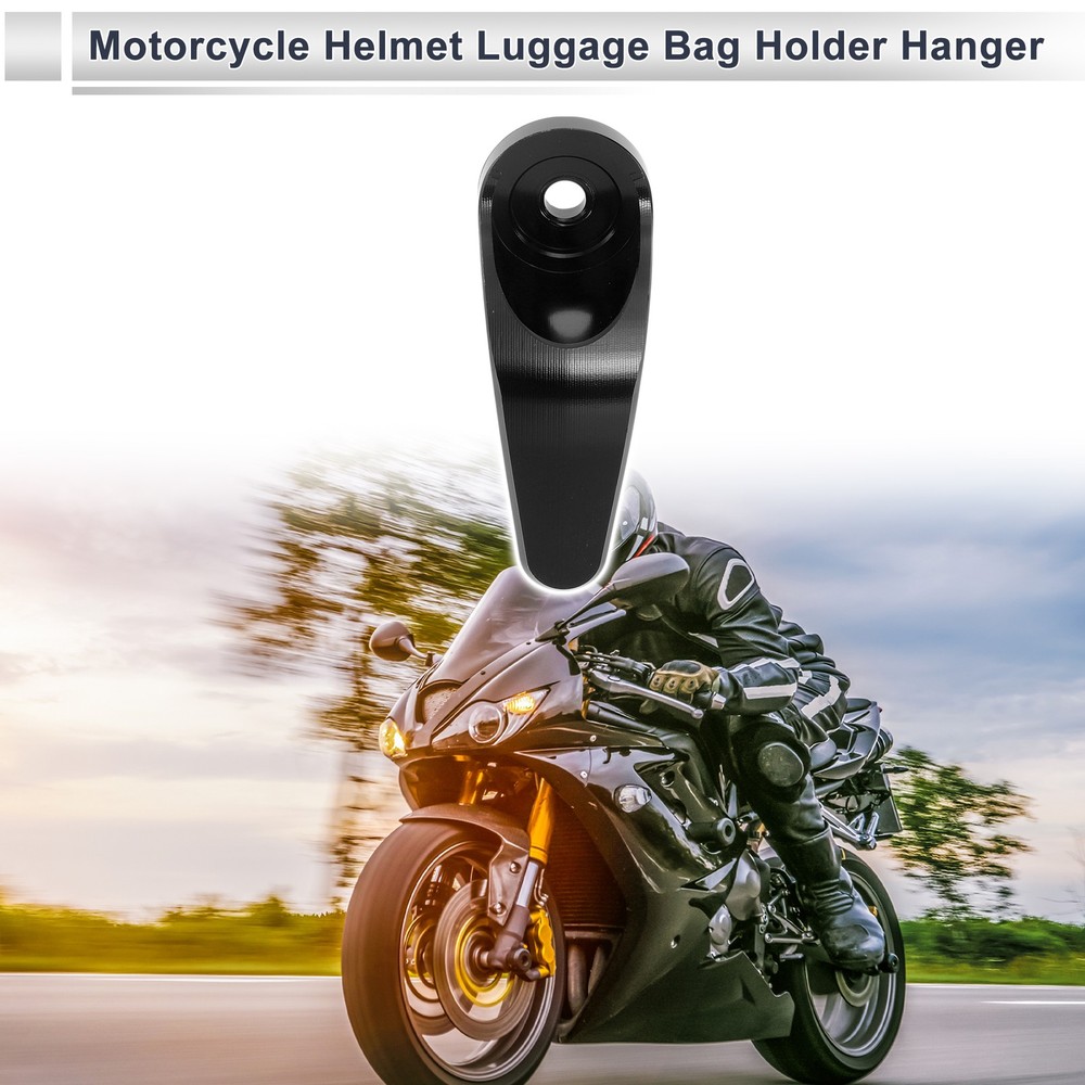 Aluminum Alloy Monoblock Motorcycle Drop Hook 1 Set Black