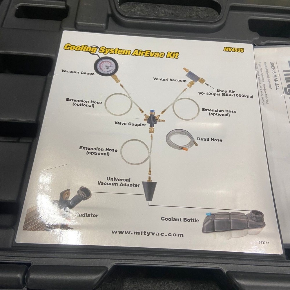 Mityvac MV4535 Cooling System Air Evacuation & Refill Kit