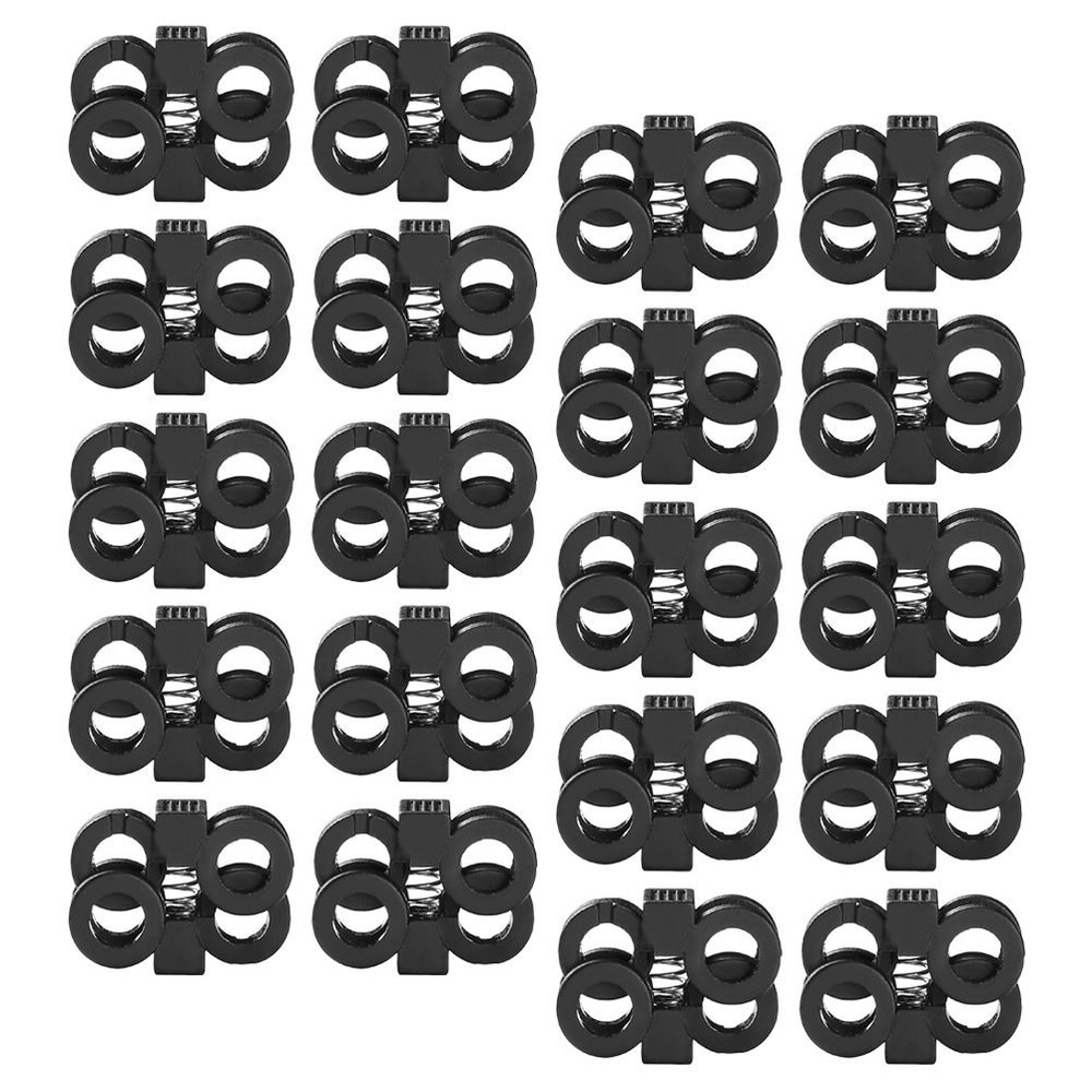 20 Pcs Buckles Non Adjustable Fastener Locks for Holding Shoe Straps