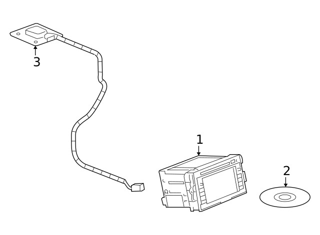 Genuine GM Antenna Cable 96627995