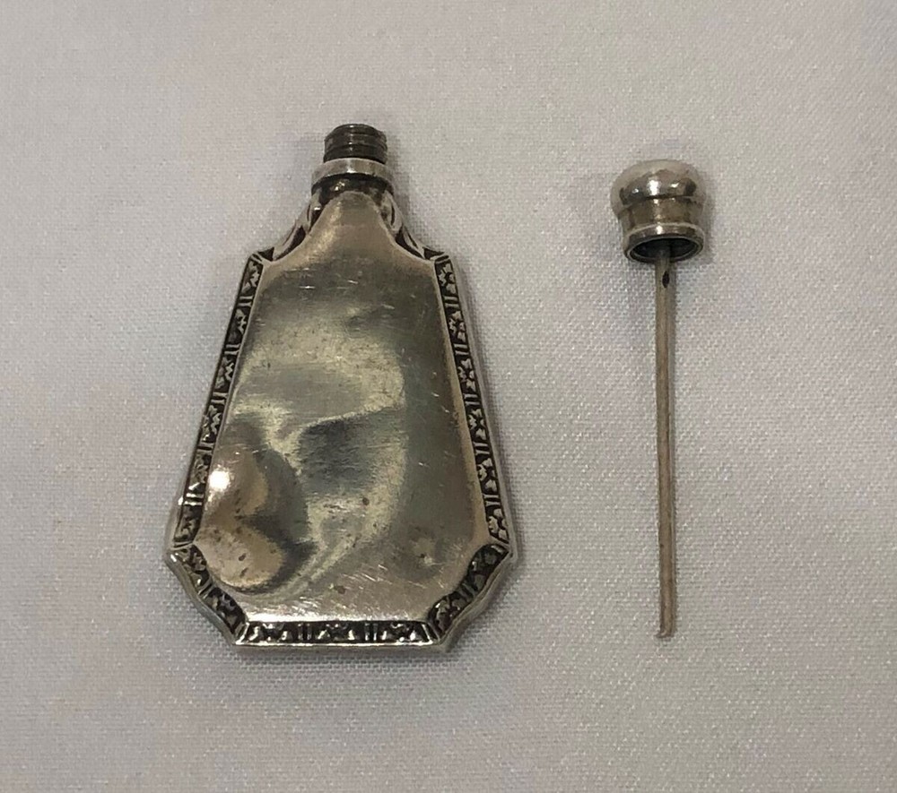 VTG Art Deco Sterling Silver Perfume Flask