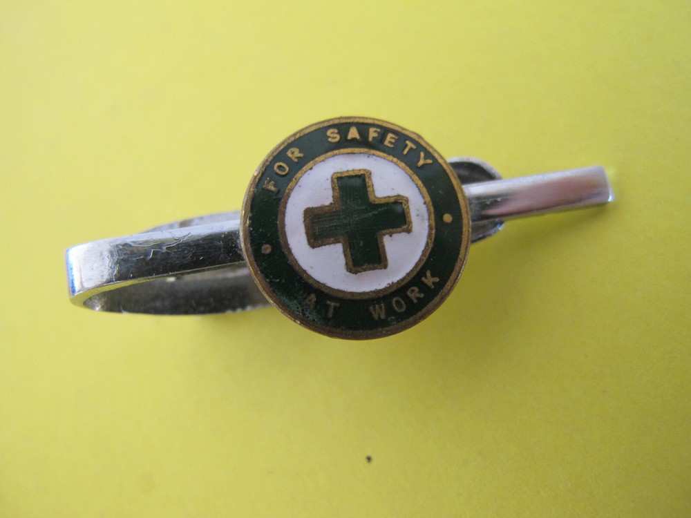 For Safety at Work Green Enamel Badge