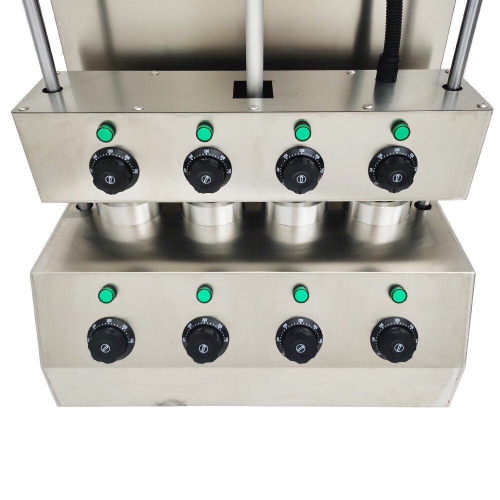 4Head Pizza Cone Forming Machine with Automatic Rotational Pizza Oven Dough Bake