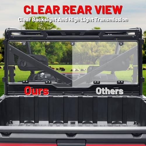Ranger 1000 Rear Windshield Back Window Rear Window Compatible With 2017 Clear
