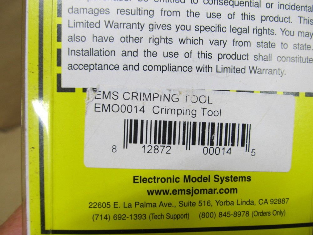 Electronic Model Systems (EMS) Connector Crimping Tool - #EMO-0014