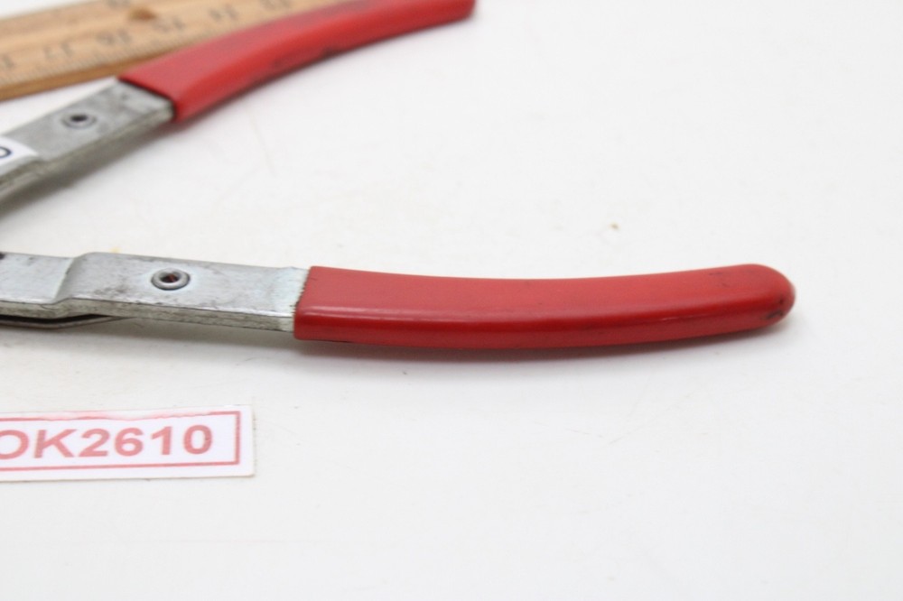 Unbranded 7" Spring Loaded Red Rubber Handle External Snap Ring Pliers USA