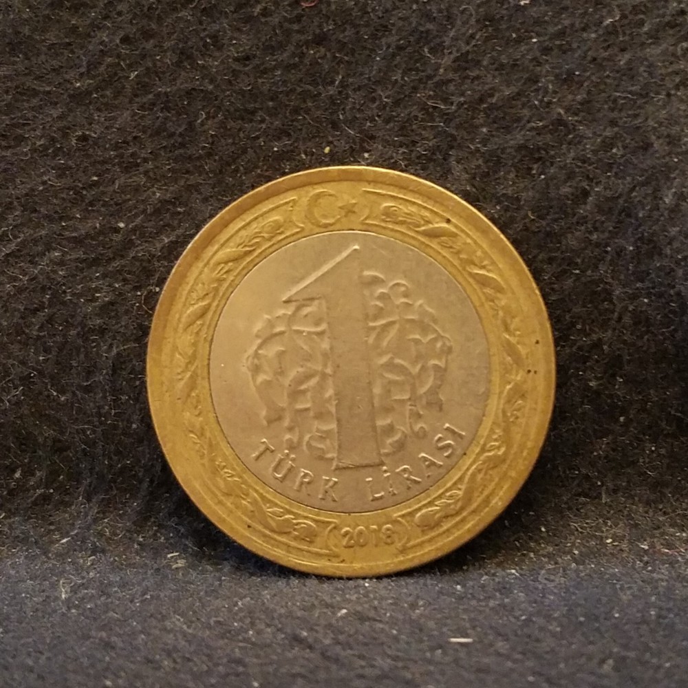 2018 Turkey lira, modern circulation issue, KM-1244 (TU2)