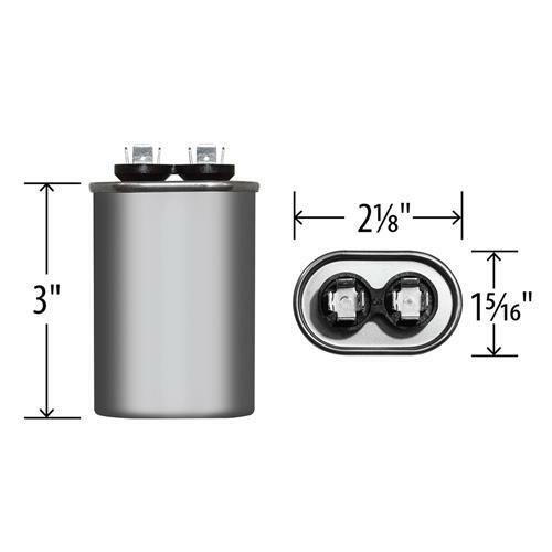 12.5 MFD x 370 OVAL USA Run Capacitor MARS 14009