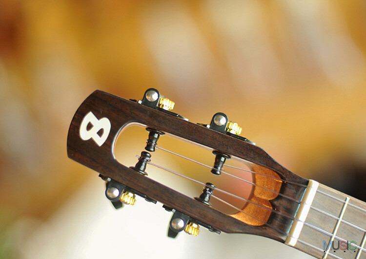 Bright Sun Solid Koa Pineapple Soprano Ukulele (Abalone Inlay)