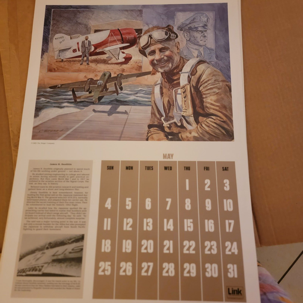 TWO (1981 & 1986) Trainer Flight Simulator by Singer Co. Annual Calendars PLUS !