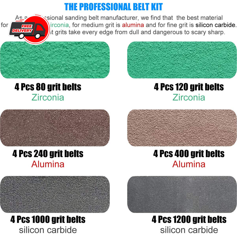 24 Pcs 1/2" x 12" Replacement Belts for Work Sharp Knife Sharpener