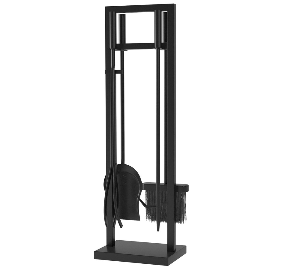 5 Pieces Fireplace Tools Set Wrought Iron Fireplace Tools with Chimney Poker,...