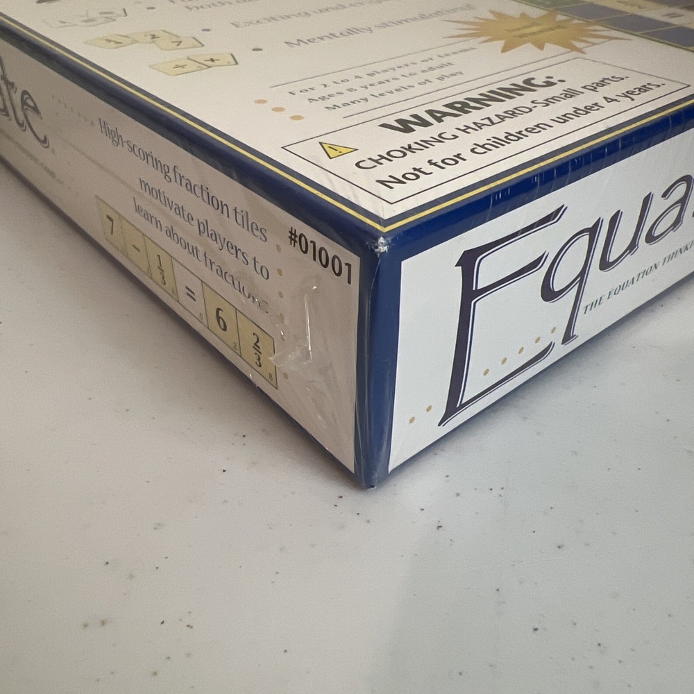 EQUATE The Equation Thinking Math Board Game Educational Fun New Sealed