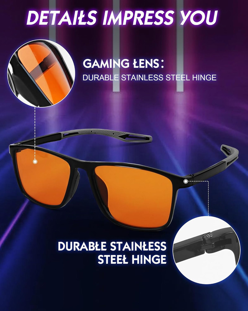 Blue Light Blocking Glasses Gaming- Filtering Computer Gaming Screen/Tv/Phone UV