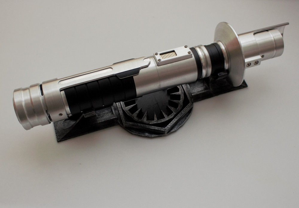 Black with Silver Lightsaber Stand with First Order Logo