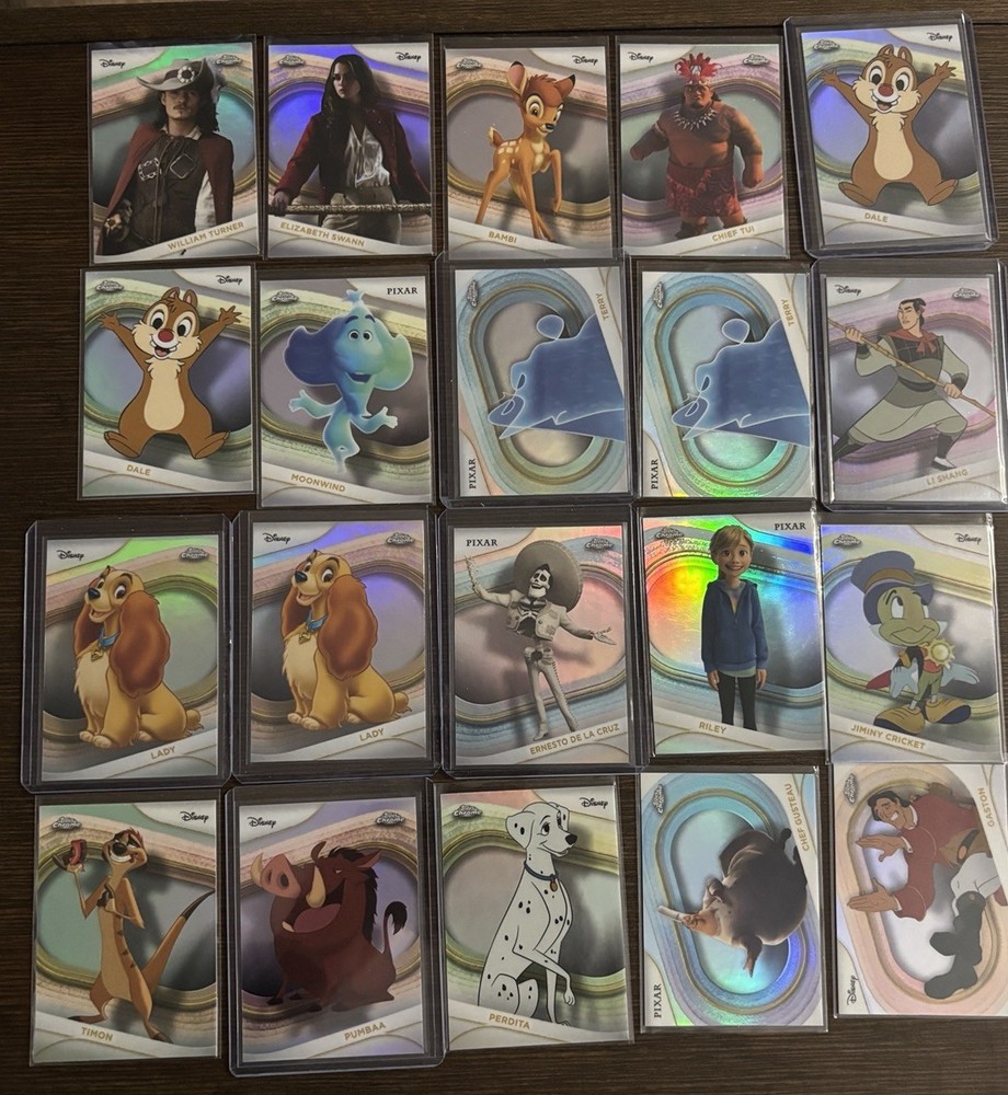 2025 Topps Chrome Disney Refractor Lot 40 Bulk Duplicates Mixed