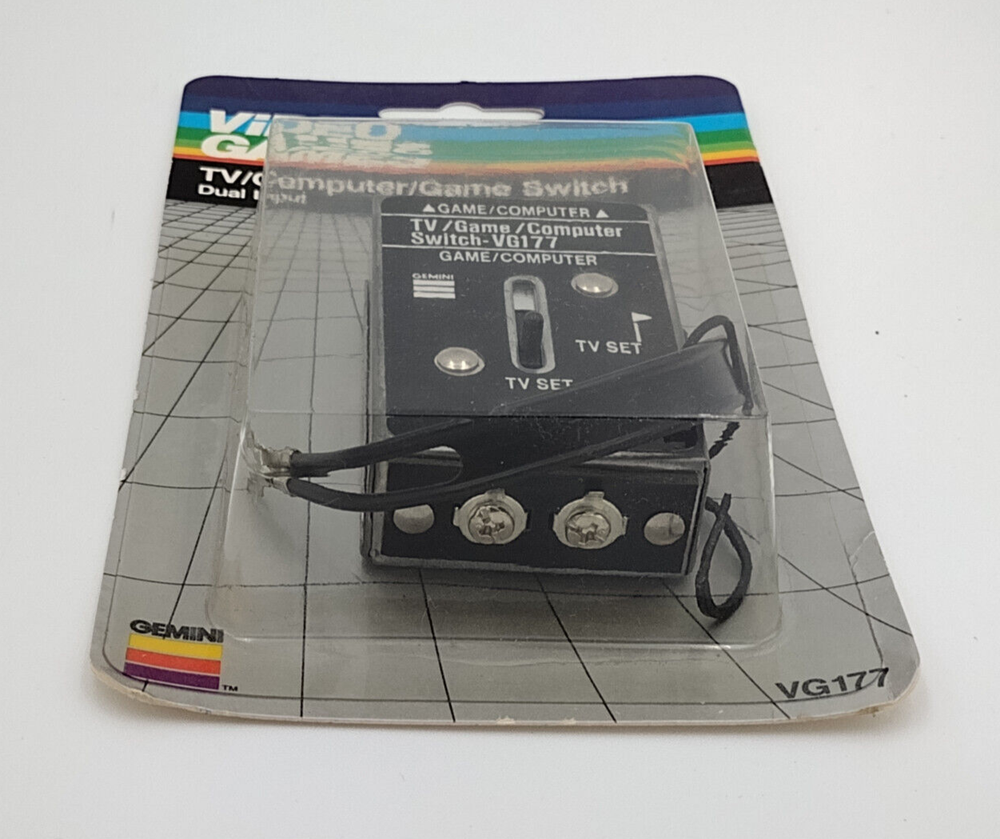 TV Computer Game Switch, Dual Input. Gemini VG177 NOS. VHF switch. Atari Switch.