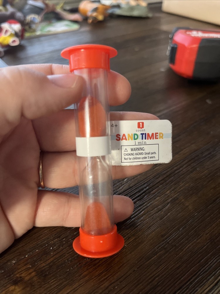 Red Sand Time 1 Minute Kids Hourglass Timer