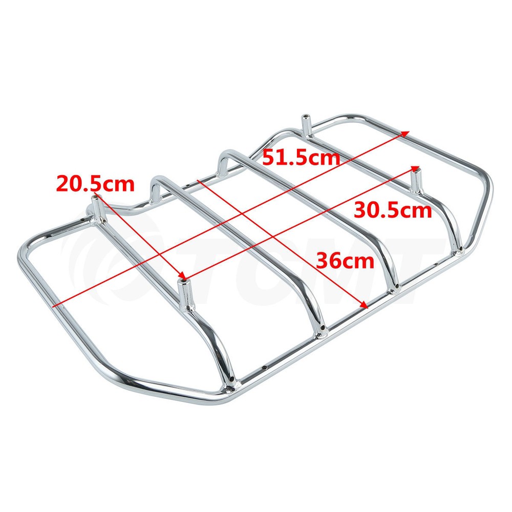 King Trunk Backrest Rack Speakers Light Fits For Harley Touring 2014+