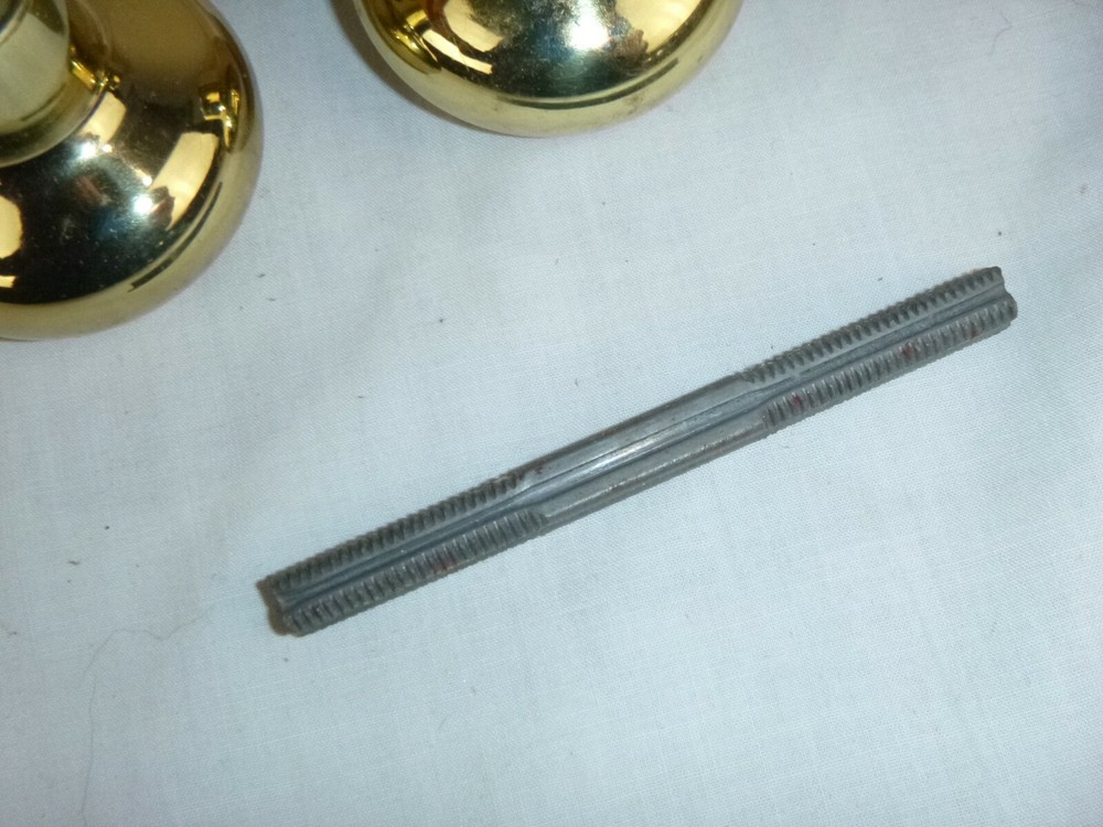 NOS Vtg Montgomery Wards Brass Replacement Door Knobs 2"