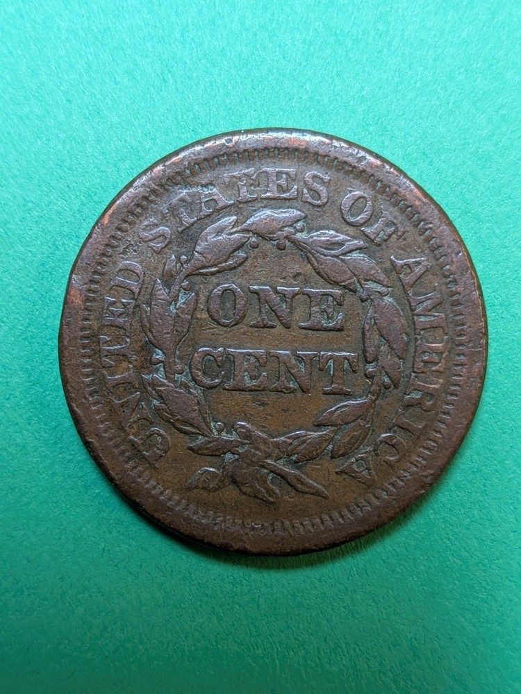 1851 Braided Hair Large Cent