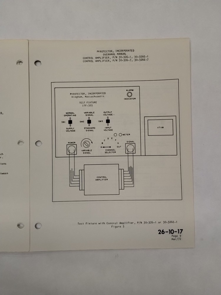 Pyrotector Incorporated Control Amplifiers Overhaul Manual-Original