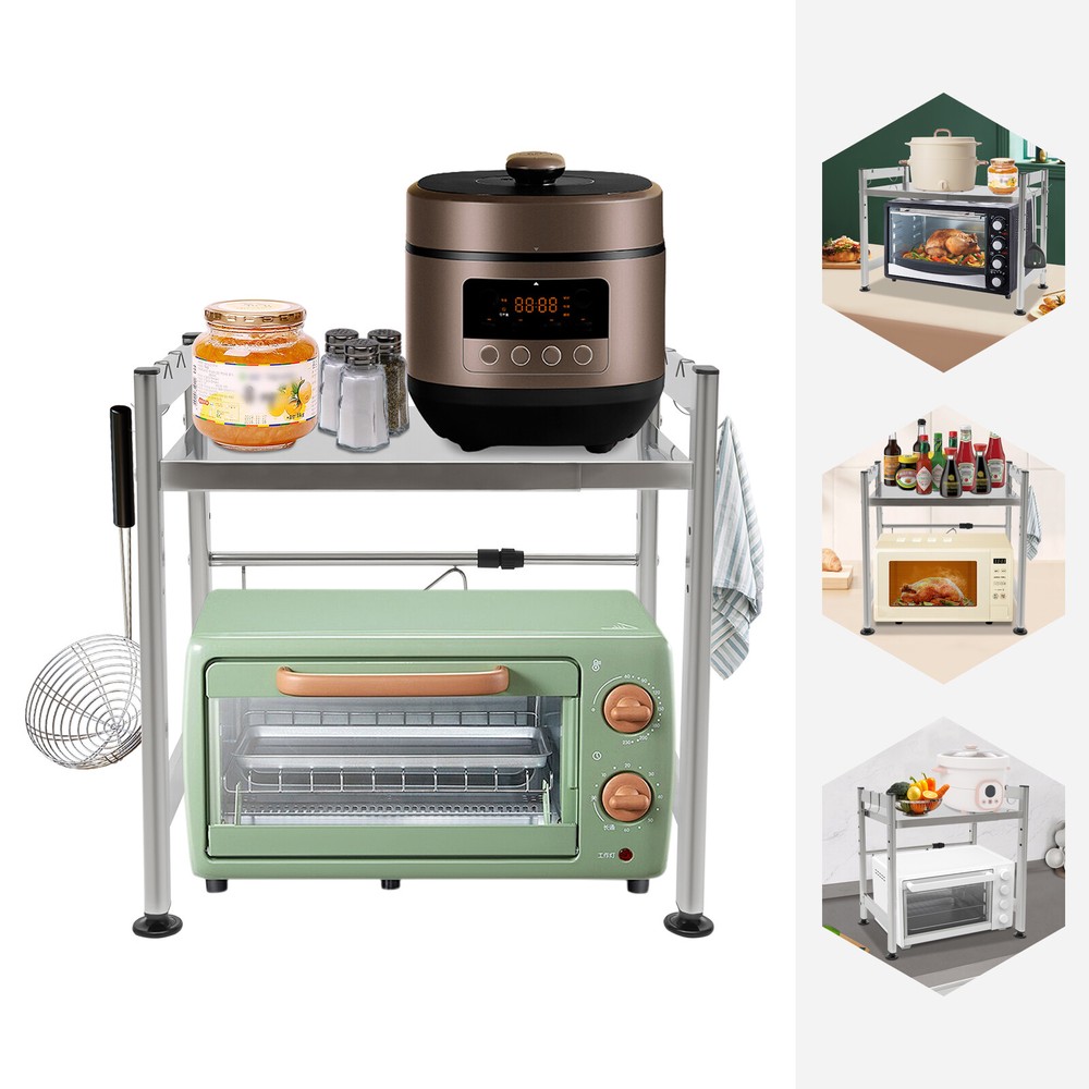 Microwave Oven Rack, Expandable Microwave Oven Stand, Adjustable Kitchen Counter