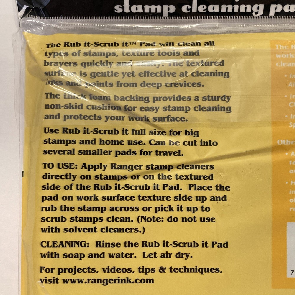 Stamp Cleaning Pad Inkssentials Rub It Scrub It Ranger