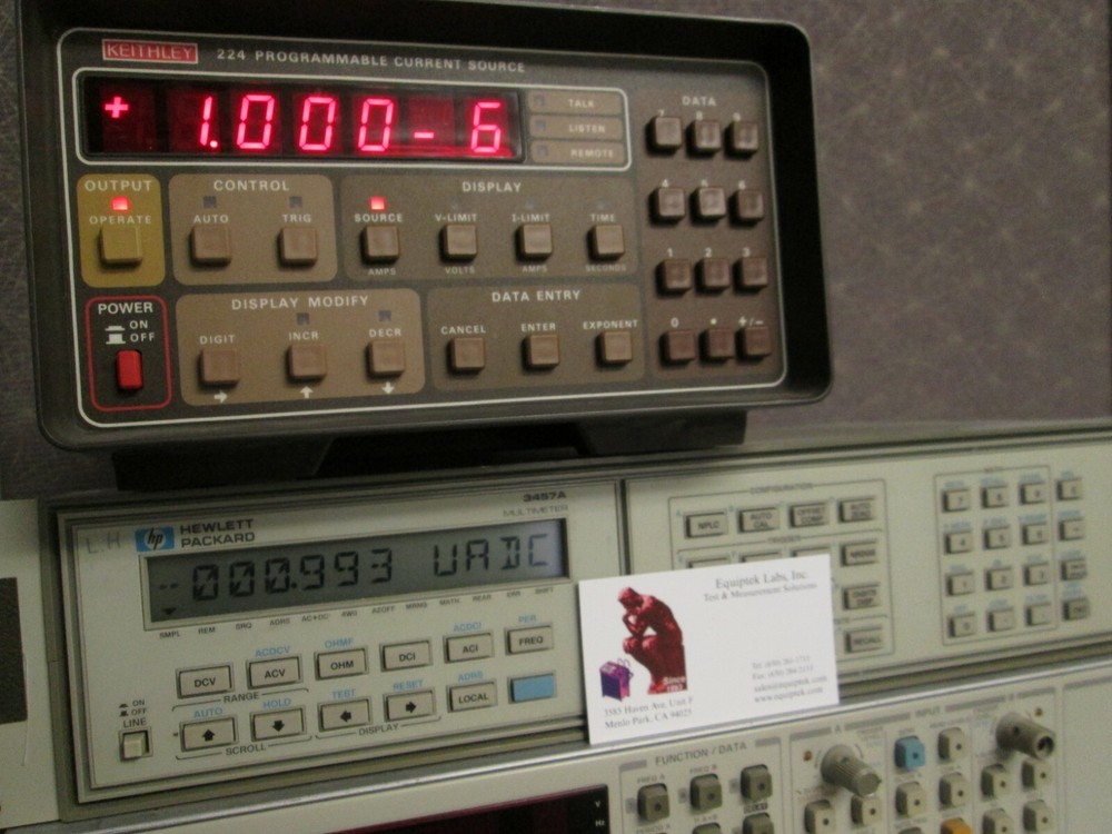 Keithley 224 Programmable Constant Current Source TESTED! Cable, 5nA to 101mA