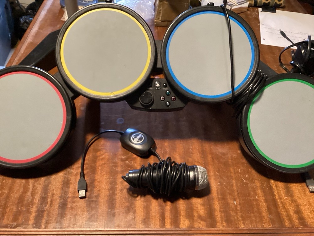 PlayStation Ps2 Ps3 Band Drums Microphone Game