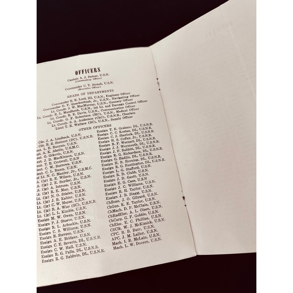 USS Toledo CA-133 Commissioning Program 1945 Navy