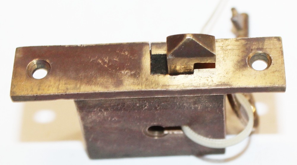 Keyed Drawer Lock-w/Key-Brass-Secure Lock