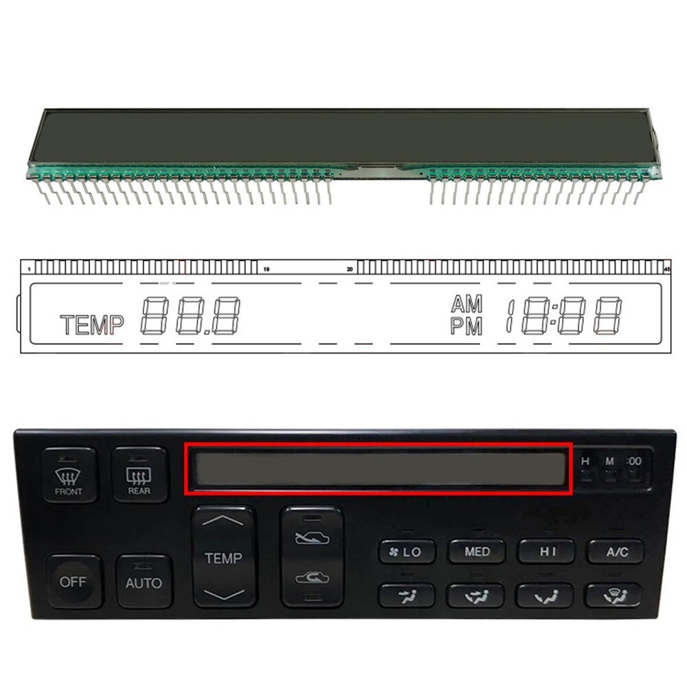Replacement AC Climate Control Display for Lexus LS400 Models from 90 to 92