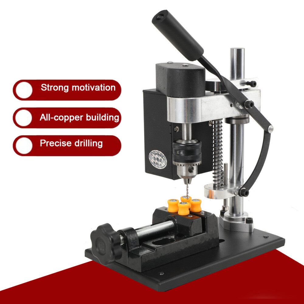 Mini Bench Drill Press Adjustable 7-Speed Small Benchtop Drilling Machine
