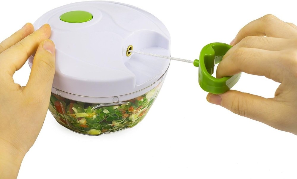 Manual Food Processor - Efficient Mini Pull Chopper, Hand Food Chopper for Easy