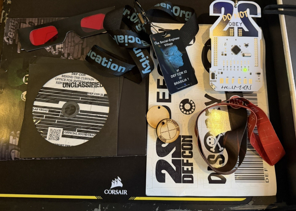 Defcon 22 (2014) Badge, Lanyard and complete conference program