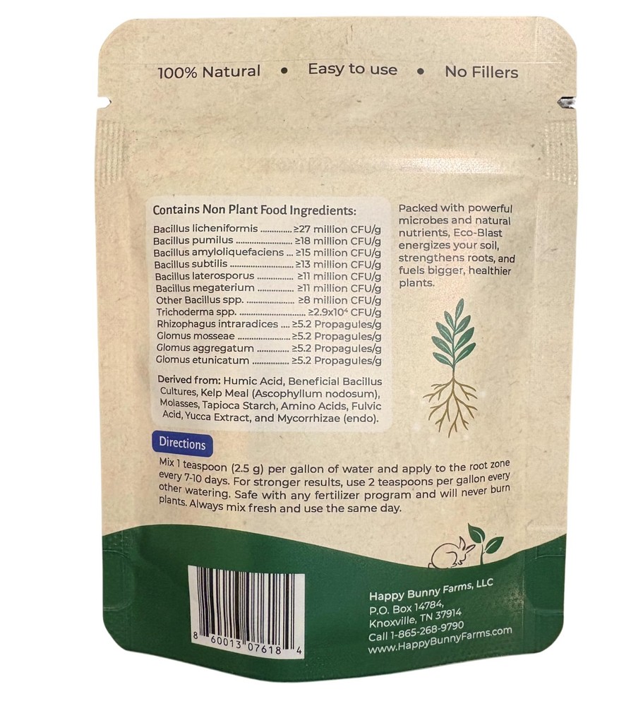 Eco-Blast™ Instant Compost Tea – 2oz Bag. Soil Microbes with Plant Probiotics...