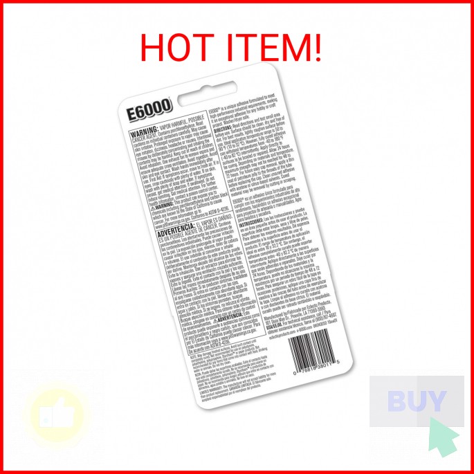 E6000® 237039 Multipurpose Adhesive, Black, 2 oz