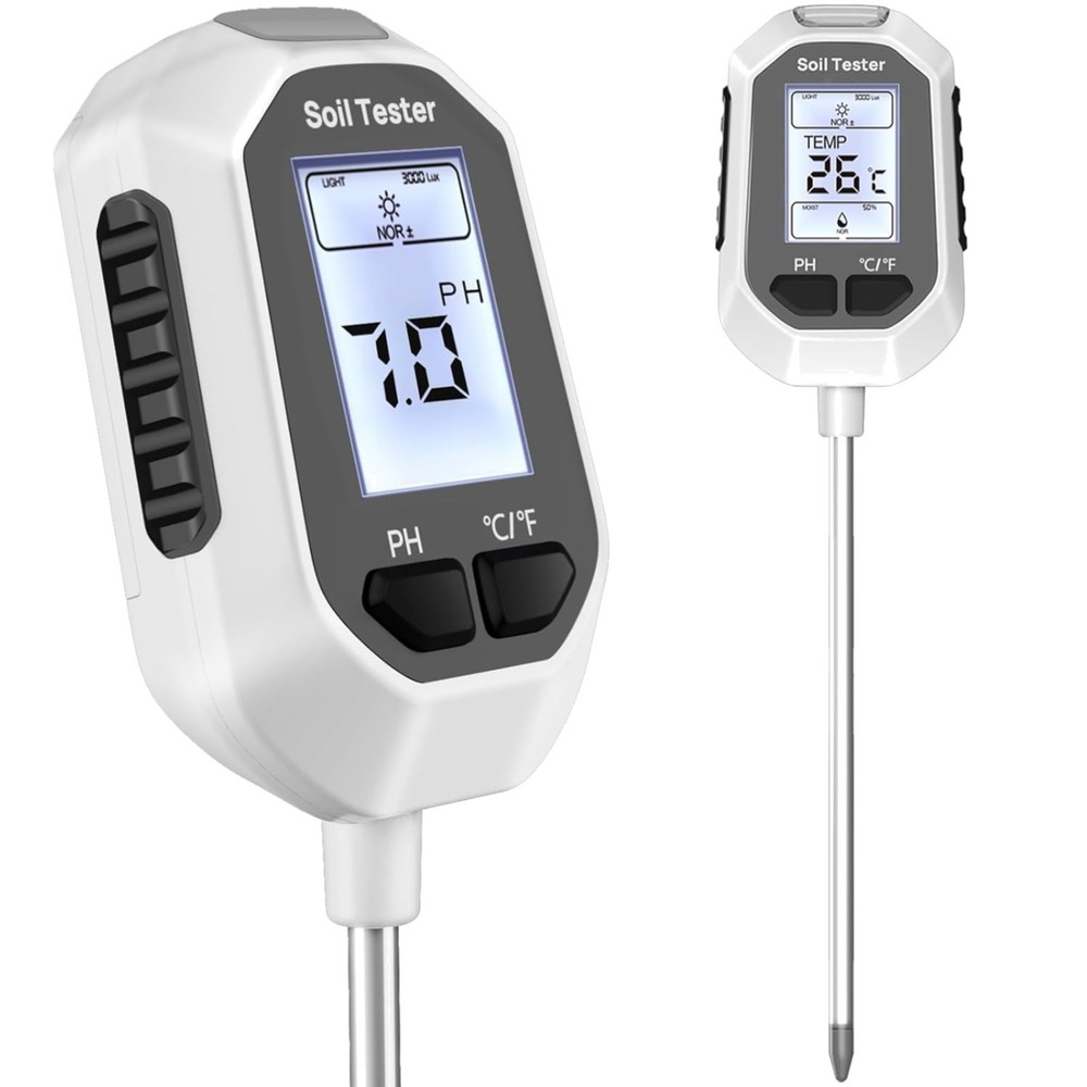 LCD Soil Moisture Tester for Accurate pH, Temperature and Light Measurements