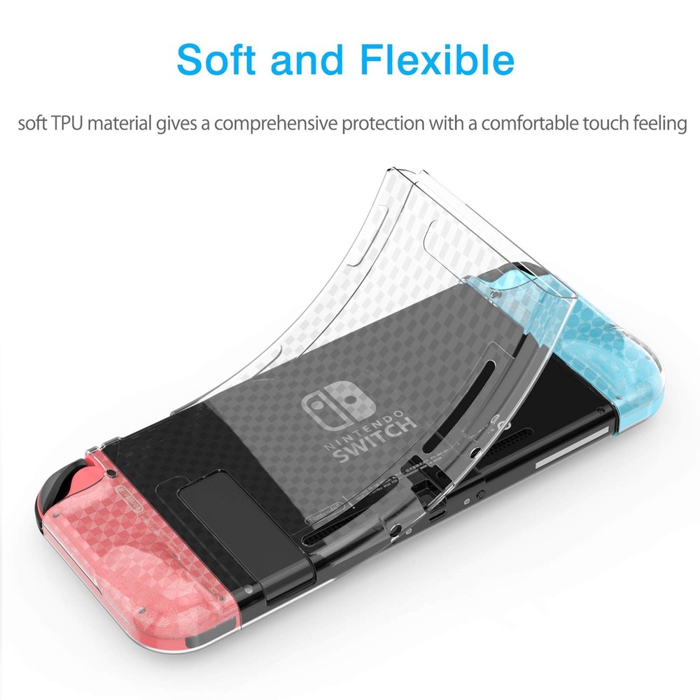 HEYSTOP Case Compatible with Nintendo Switch, Dockable Soft TPU Protective Ca...