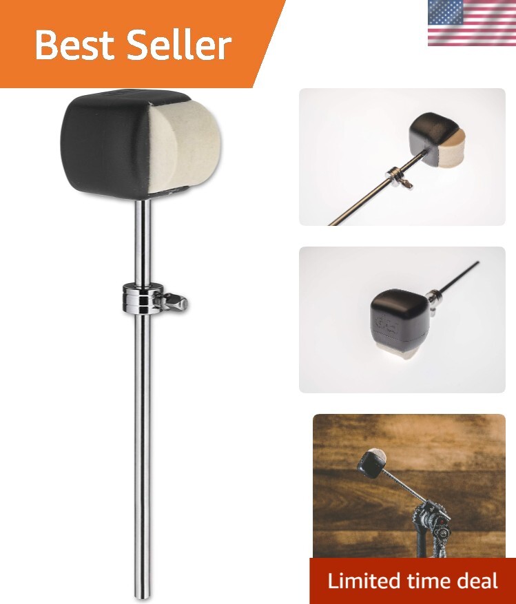 Lightweight DW Bass Drum Beater with Soft & Hard Surfaces - Compact & Efficient