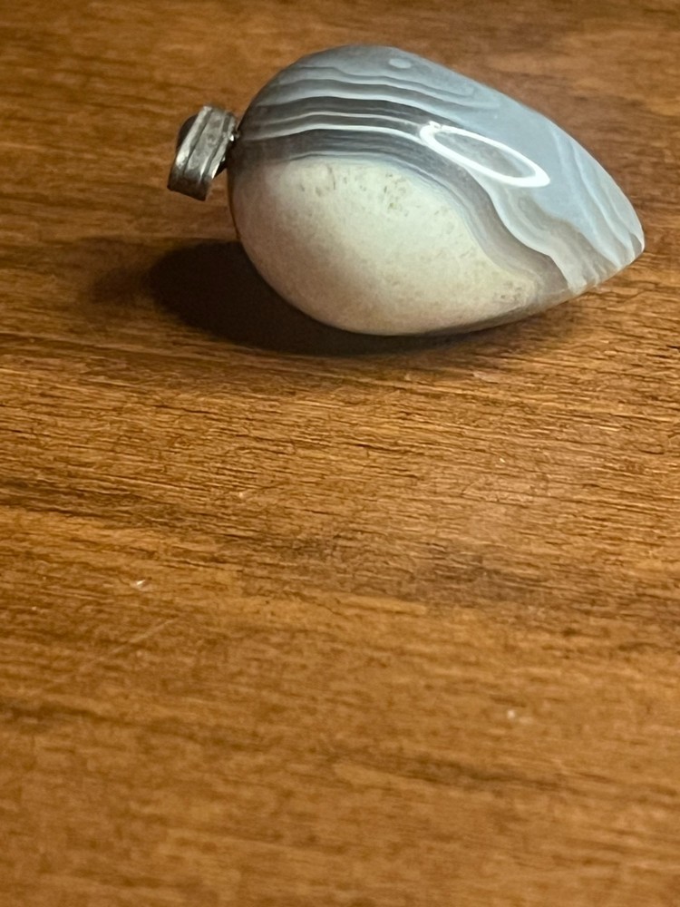 Gray Striped Botswana Agate Pendant