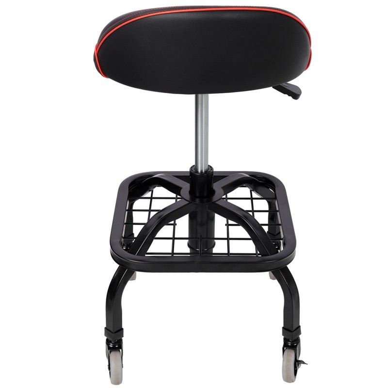 Rolling Shop Stool Mechanics Garage Stool Adjustable Work Seat Creeper w/ Wheels